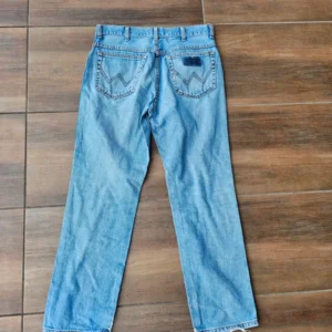 Wrangler jeansy vintage szerokie niebieskie straight