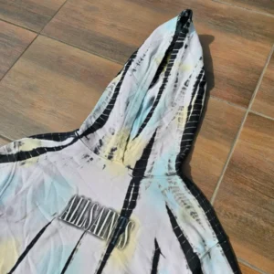 All saints crop hoodie tie dye
