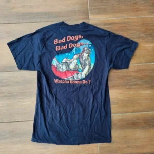 Vintage graphic tee bad dogs navy