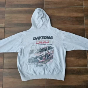 Nascar hoodie daytona white motorsport formula
