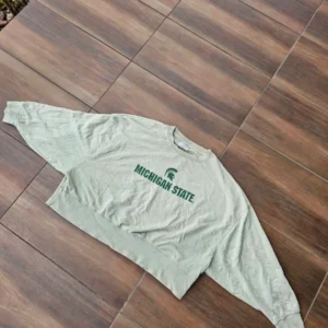 Michigan state University crewneck boxy cropped