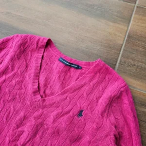 Ralph Lauren sweter warkocz vintage jodełka