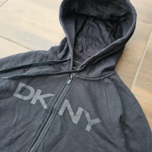 DKNY zip hoodie crystals bluza z kryształkami