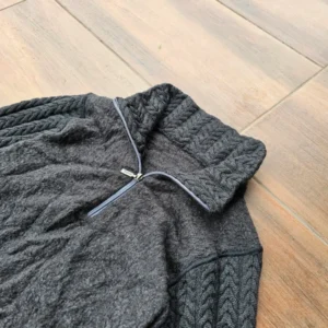 Vintage Barbour sweter quarter zip jodełka