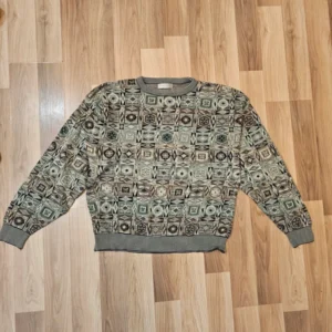 Vintage sweter zielony khaki earthtone retro