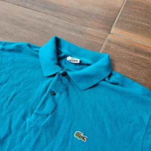 Lacoste t-shirt Polo turkusowy tennis Casual