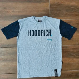 Hoodrich t-shirt z logiem szary granatowy