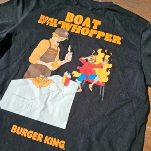 Burger king one Piece t-shirt czarny