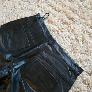 Real leather Skórzane spodnie dzwony Flared