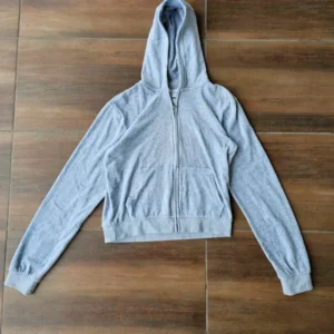 Juicy couture bluza welurowa szara obcisła