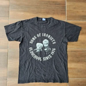 Vintage graphic tee czarna koszulka cartoon