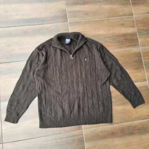 Soutpole sweter half zip vintage brązowy