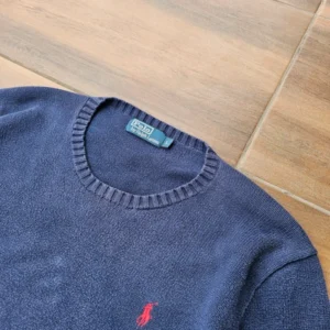 Ralph Lauren sweter klasyczny vintage granatowy
