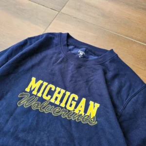 Michigan university retro crewneck vintage navy
