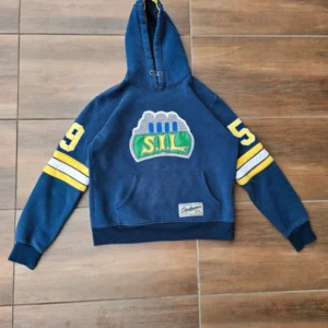 Vintage boxy hoodie s.i.l. oversize navy