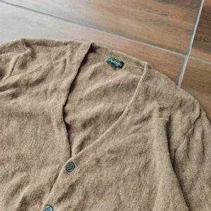 Vintage kardigan andean retro archive beżowy