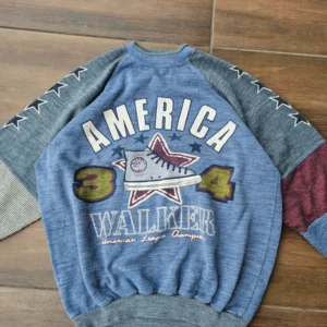 Vintage boxy Crewneck america walkers sneakers