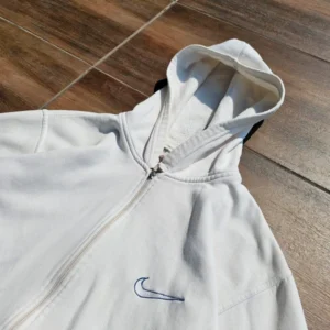 Nike vintage zip hoodie white biała