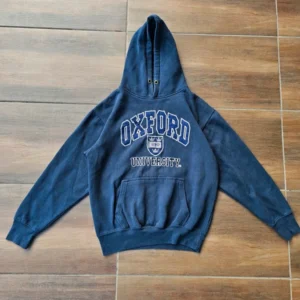 Oxford University hoodie navy blue boxy