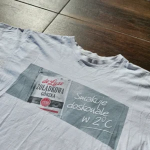 Vintage print tee żołądkowa gorzka party