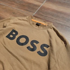 Boss bluza khaki crewneck sweter classic