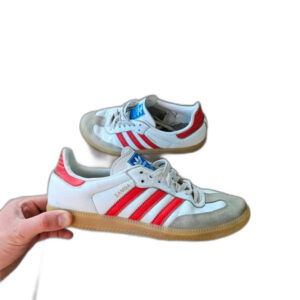 Adidas samba klasyczne buty sneakersy czerwone białe damskie