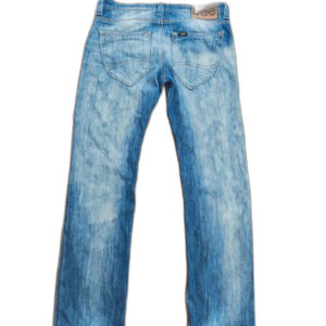 Jeasny Lee washed niebieskie acid retro straight leg 30