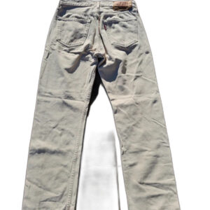 Levi's 501 beżowe spodnie straight leg jeansy kremowe na lato classy old money 24