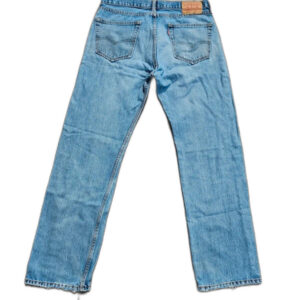 Levi's 505 niebieskie jeansy straight leg szerokie spodnie vintage retro classic 27