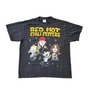 Red hot chilli peppers vintage graphic tee koszulka boxy szara 25