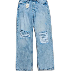 River Island baggy jeans niebieskie jeansy baby blue szerokie retro