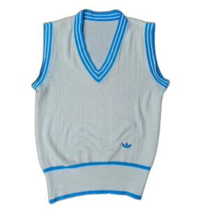Vintage adidas vest kamizelka kremowa beżowa retro baby blue kardigan sweter 26