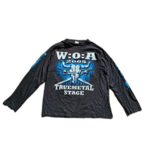 Vintage graphic long sleeve Woa 2005 metal rock dark rock y2k opium czarny niebieski 31